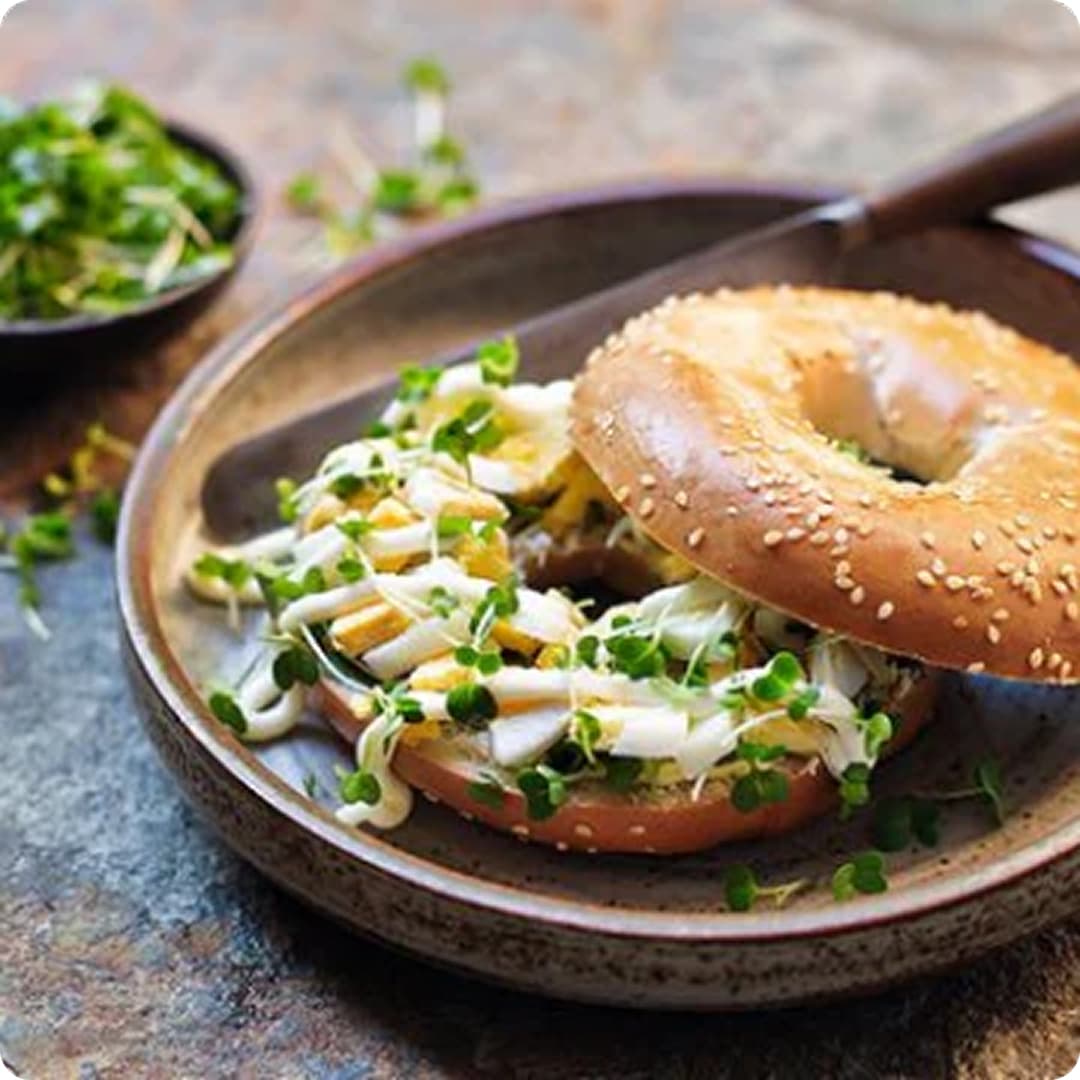 Avocado Egg Salad Bagel