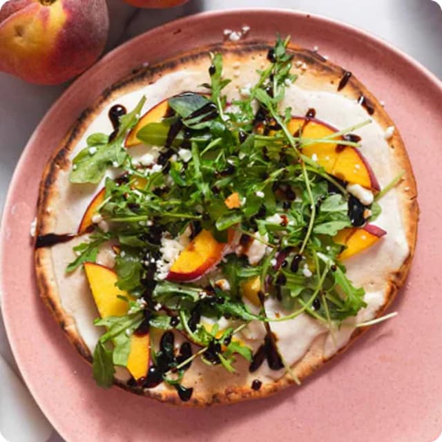 Peach & Goat Cheese Pizza