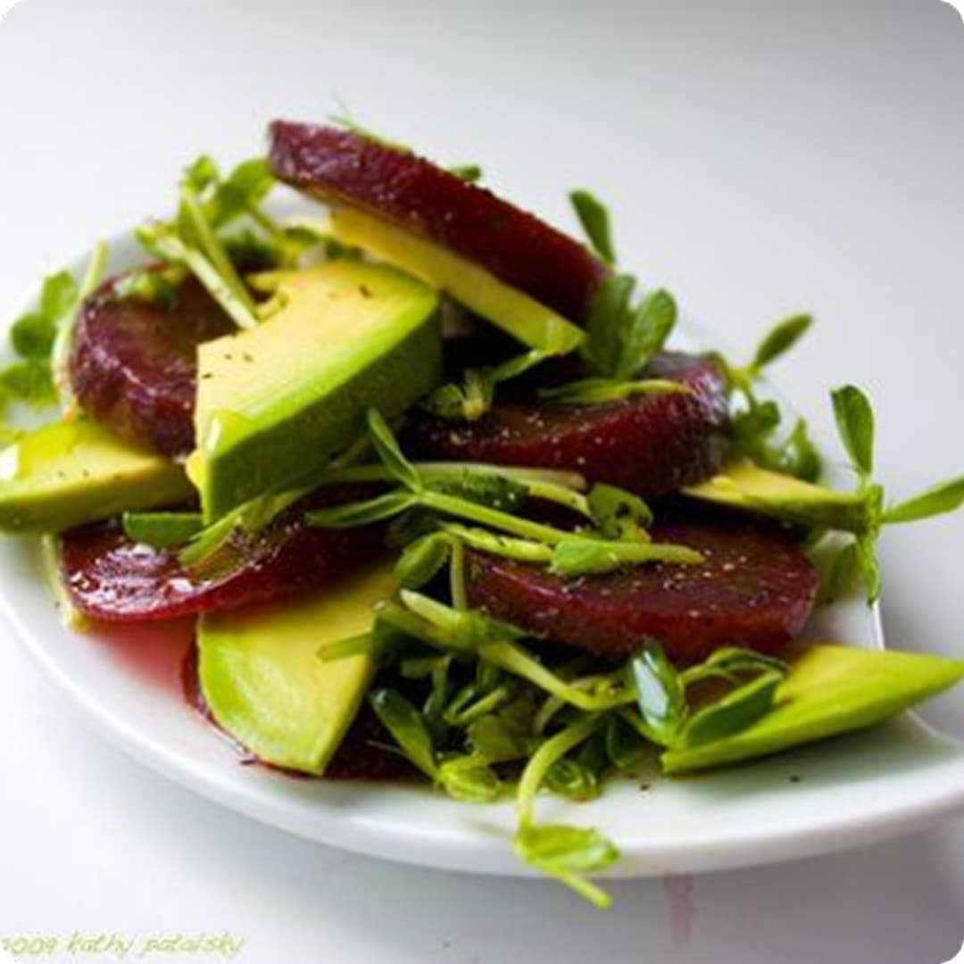 Avocado Beet Microgreens