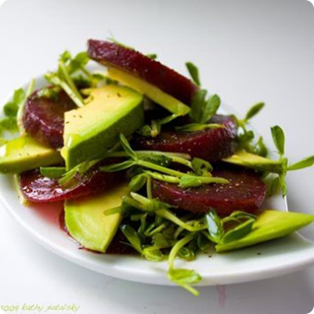 Avocado Beet Microgreens