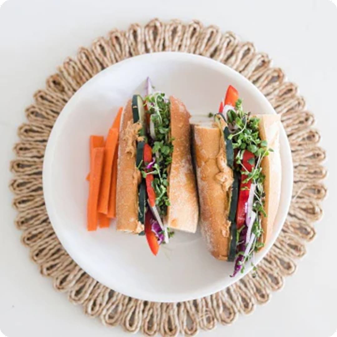 Thai Peanut Veggie Sandwich