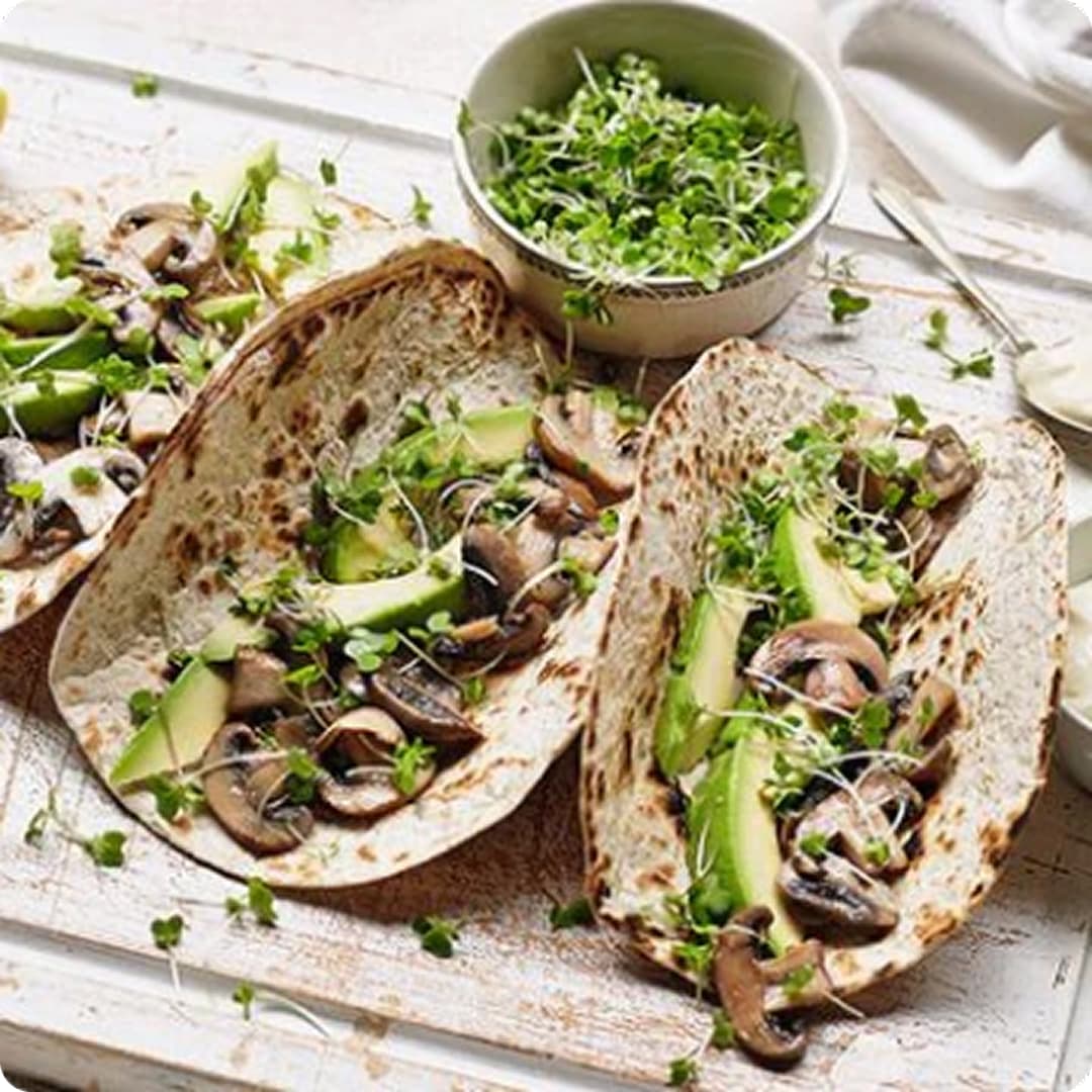 Mushroom Avocado Tacos